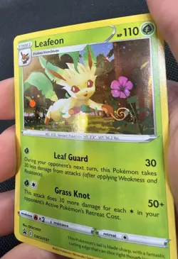 Pokemon TCG Black Star Promo SWSH191 Leafeon Holo SWIRL Near Mint - Image 1