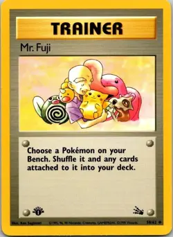 1st Edition Mr. Fuji 58/62 Pokemon TCG WOTC Base Set Fossil Uncommon MINT NM - Image 1