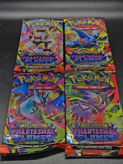 4x Phantasmal Flames Sealed Booster Packs - Full Art Set - Sealed Pokemon TCG - Image 1