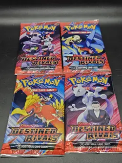 Destined Rivals Sealed Booster Packs FULL PACK ART SET Pokemon SEALED Set Of 4 - Image 1