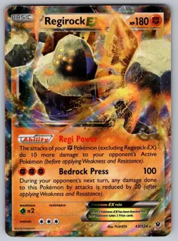 Regirock EX - 43/124 - XY Fates Collide - 2016 Pokemon - NM - Image 1