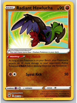 Radiant Hawlucha - 081/189 - SWSH Astral Radiance - 2022 Pokemon - NM - Image 1