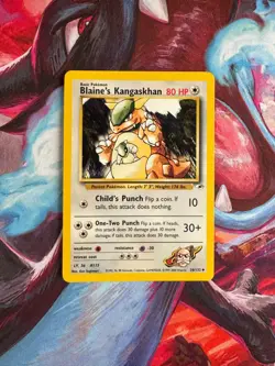 Blaine's Kangaskhan Uncommon Unlimited Gym Heroes 036/132 LP Pokemon TCG - Image 1