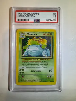 Venusaur 015/102 Base Set Holo Rare (1999) Pokemon TCG PSA 5 EX - Image 1