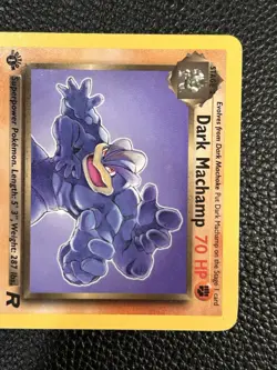 Pokemon Dark Machamp TCG 27/82 1st Edition Nonholo Rare Rocket - Image 2