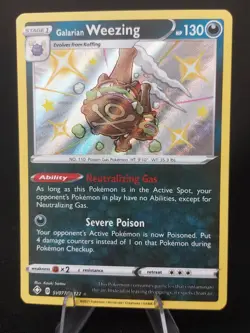 Galarian Weezing SV077/SV122 - Shining Fates: Shiny Vault Holo Rare Pokemon NM - Image 1
