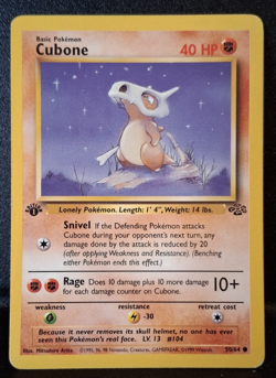 Cubone 50/64 LP 1st Edition Jungle 1999 Pokemon TCG - Image 1