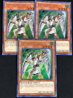 YUGIOH DRAGUNITY DUX LCKC-EN084 1ST ULTRA X3 NM - Image 1