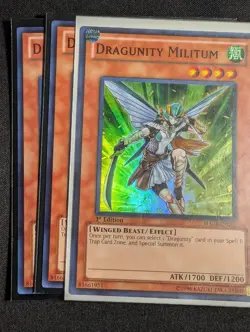 Yugioh - 3x Dragunity Militum HA04-EN011 1st Edition Super Rare NM - Image 1