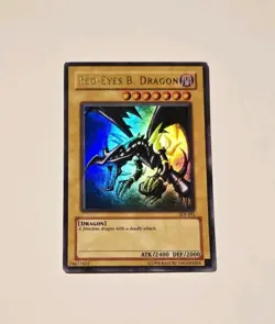 Yugioh Red-Eyes Black Dragon SDJ-001 Ultra Rare LP - Image 1