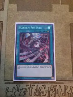 YUGIOH MAYHEM FUR HIRE DASA-EN025 SECRET UNLIMITED ED NM - Image 1