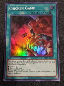 YuGiOh Chicken Game OP26-EN010 Super Rare NM - Image 1