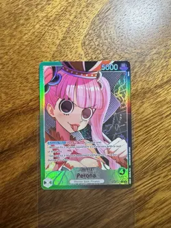 One Piece Perona OP06-021 Alternative Art Leader Wings of the Captain NM - Image 1