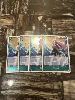 FULL PLAYSET: Carrot OP02-029 One Piece Paramount War Foil x4 - Image 1