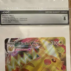 Pokemon 2023 Pikachu VMAX SWSH286 Jumbo Promo Holo CGC 8 Crown Zenith Card - Image 3