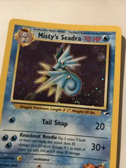 Misty's Seadra PRERELEASE Gym Heroes - Holo Rare 9/132 WOTC Card NM Pokemon TCG - Image 2