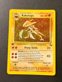 Kabutops 1st Edition Holo - Fossil Set 9/62 - Vintage WOTC Pokemon Card - Image 3