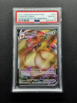 Eevee VMAX SWSH087 Shining Fates - Black Star Promo Pokemon Card - PSA 10 - Image 1