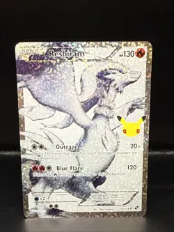 Pokemon Reshiram Full Art Holo Card 113/114 Celebrations Classic Collection - Image 1