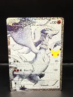Pokemon Reshiram Full Art Holo Card 113/114 Celebrations Classic Collection - Image 2
