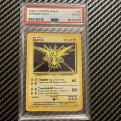PSA 4 Zapdos Base Set Unlimited Holo Pokemon Card 16/102 - Image 1