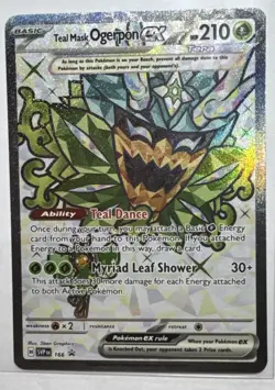 Pokemon TCG Teal Mask Ogerpon ex 166 Sv: Scarlet & Violet Promo Cards Holo Tera - Image 1