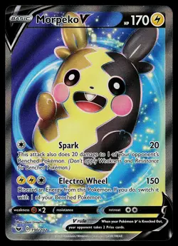Pokemon Card - Morpeko V Sword & Shield Base Set 190/202 Ultra Rare - Image 1
