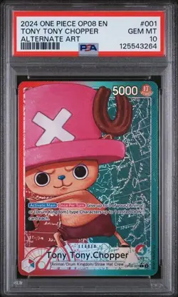 One Piece Two Legends Tony Chopper Leader #OP08-001 English Alt Art PSA 10 Card - Image 1