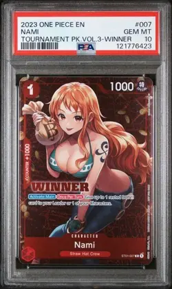 Nami ST01-007 Winner Vol.3 PSA 10 English One Piece Card Promo English GEM MINT - Image 1