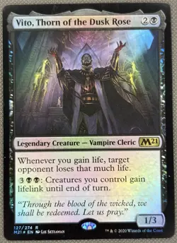 Vito, Thorn of the Dusk Rose - Foil - NM -Core Set 2021 M10 MTG Cards Shop - Image 1