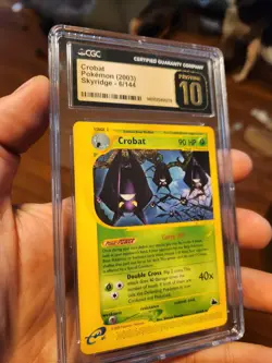 (POP 6) CGC 10 PRISTINE Crobat Skyridge Pokemon Card 6/144 Rare 2003 - Image 1
