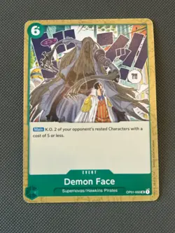 Demon Face OP01-056 PRE ERRATA Romance Dawn One Piece Card Game English - Image 1