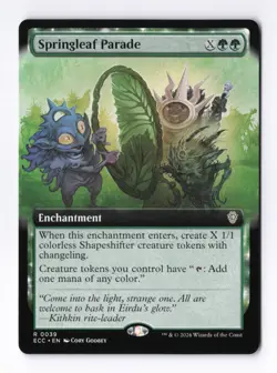 Springleaf Parade (Extended Art) 0039 (R) MTG Commander Lorwyn Eclipsed (ECC) - Image 1