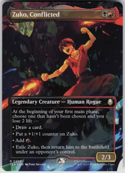 MTG Zuko, Conflicted (Borderless) Normal NM Avatar: The Last Airbender Magic 302 - Image 1