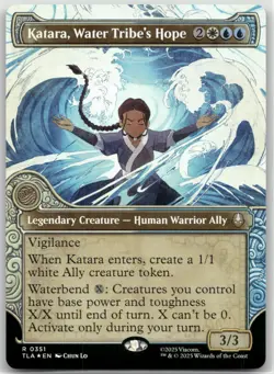 MTG Katara, Water Tribe's Hope Showcase Foil NM Avatar Last Airbender Magic 351 - Image 1