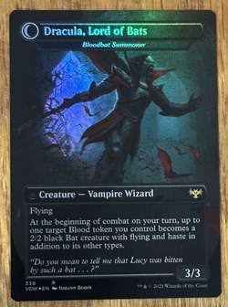 MTG Innistrad Crimson Vow, Dracula, Lord of Blood / Dracula, Lord of Bats - Foil - Image 2