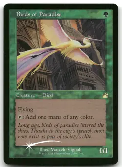 Birds of Paradise (Retro Frame) NM Foil R Ravnica Remastered 344 - Image 1