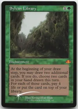 Sylvan Library (Retro Frame) NM Foil M Dominaria Remastered 350 - Image 1
