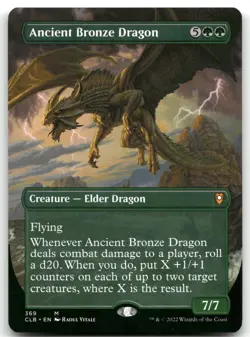 Ancient Bronze Dragon (Borderless) NM Normal M Battle for Baldur's Gate 369 - Image 1