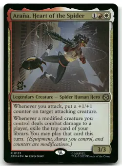 Arana, Heart of the Spider NM Prerelease Promo Foil Spider-Man - Image 1