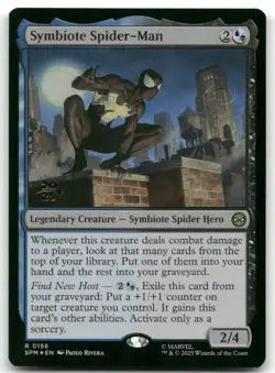Symbiote Spider-Man NM Prerelease Promo Foil R Spider-Man 156 - Image 1