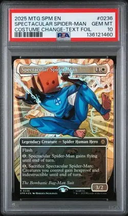 2025 MTG MARVEL'S SPIDER-MAN #0236 SPECTACULAR SPIDER-MAN PSA 10 - Image 1