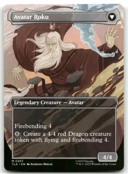 The Legend of Roku (Borderless) NM Normal M Avatar: The Last Airbender 357 - Image 2