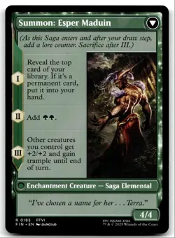 #185 Esper Origins // Summon: Esper Maduin NM 2025 MTG Final Fantasy R - Image 2