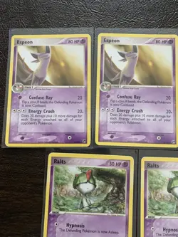 Ex Sandstorm Pokemon Card Bundle Espeon Rare Ralts 16/100 74/100 - Image 2