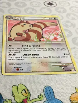 D1374 POKEMON TCG HEARTGOLD & SOULSILVER FURRET 21 MP RARE - Image 2