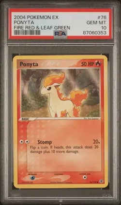 PSA 10 Gem Mint Ponyta - 2004 Pokemon EX Fire Red & Leaf Green - #76 - Image 1