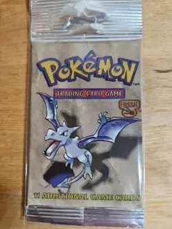 Pokemon Fossil Booster Pack Long Crimp FACTORY SEALED Vintage! - Image 1