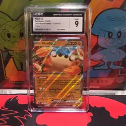 Pokemon TCG Klawf ex Obsidian Flames 120/197 Holo CGC 9 Card 2023 - Image 1