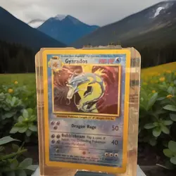 Pokemon Gyarados Base Set Holo Rare 100 HP English Card 6/102 1999 - Image 3